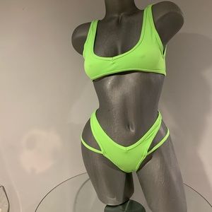 Lime green bikini